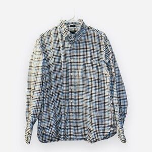 Men's J. Crew Multicolor Plaid Long Sleeve Cotton Button Up Shirt size large